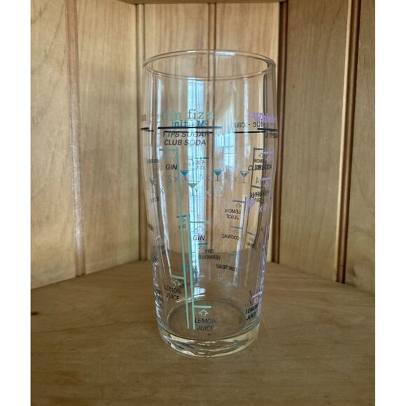 Vintage Arcoroc France Barware Drink Cocktail Shaker Mixer Recipes Glassware - Picture 4 of 7